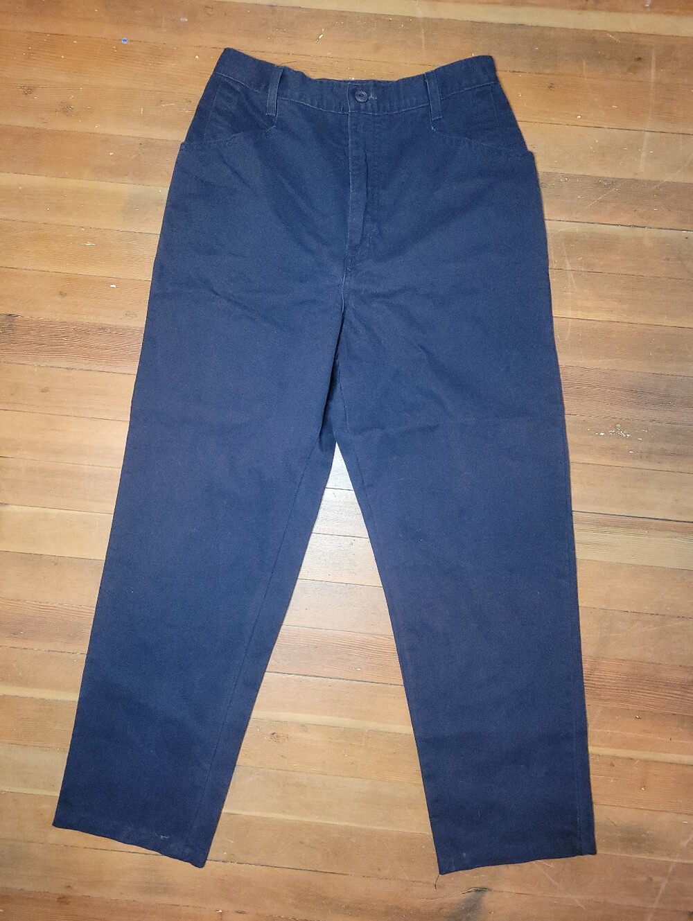Vintage French Dressing Paris Jeanswear Navy Straight Leg Soft Pants